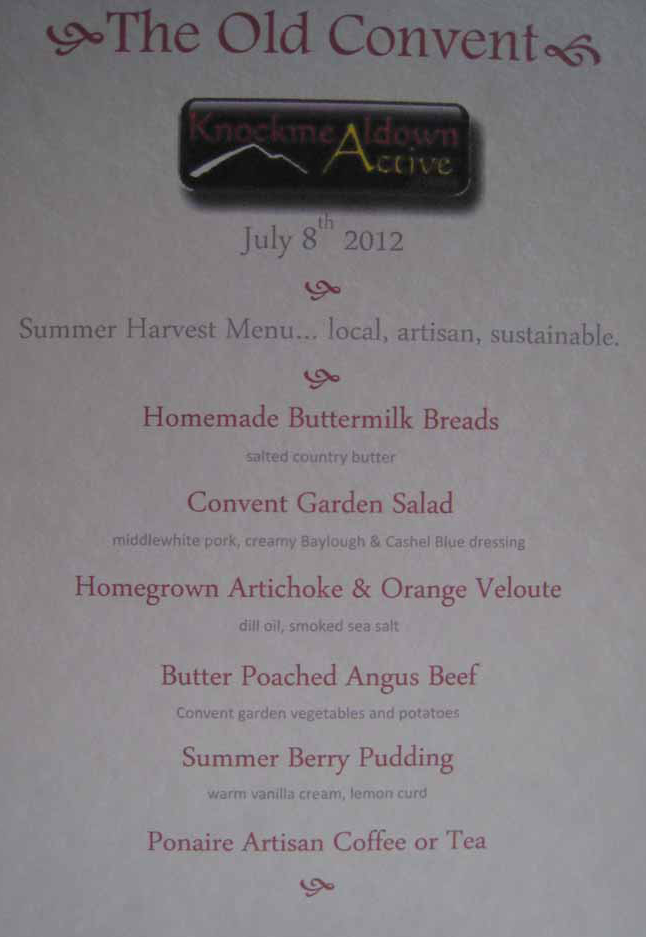 Food - Old Convent KMD Active Menu
