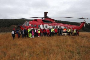 Group at Helicopter