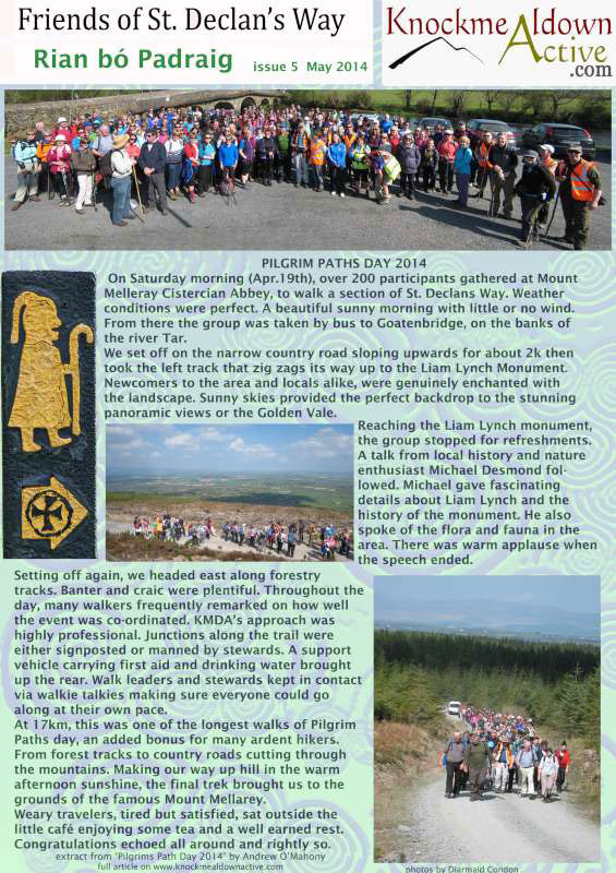 Knockmealdown Active - Friends of St. Declan's Way Ezine May 2014