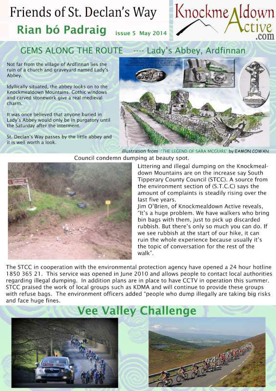 Knockmealdown Active - Friends of St. Declan's Way Ezine May 2014